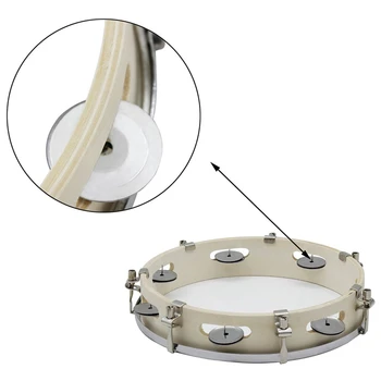 

IRIN 10 inch Tambourine Capoeira Leather Drum Tambourine Samba Brasil Wooden Tambourine Percussion Instruments For Sale 150 D