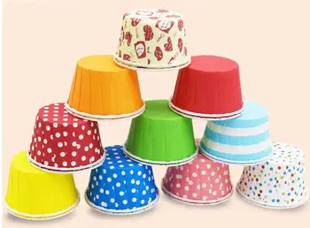 

3500pcs/lot 50*39mm assorted Candy Muffin Cup Cake Baking cake cups dot Striped cupcake liners muffin cups Ice cream cup SN1598
