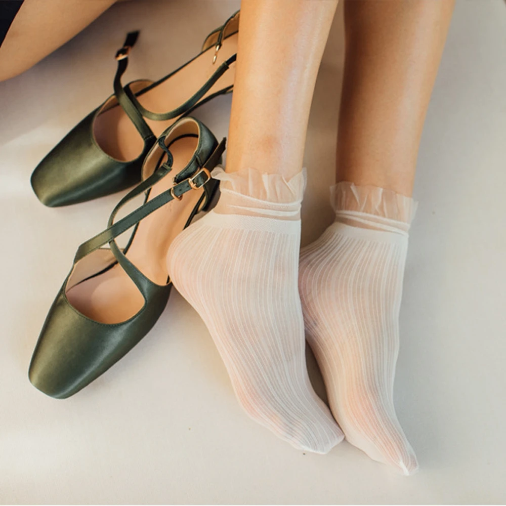

1 Pair Women Socks Spring Summer Fashion Socks Velvet Women Soft Cute short Socks Mesh Thin Solid Socks