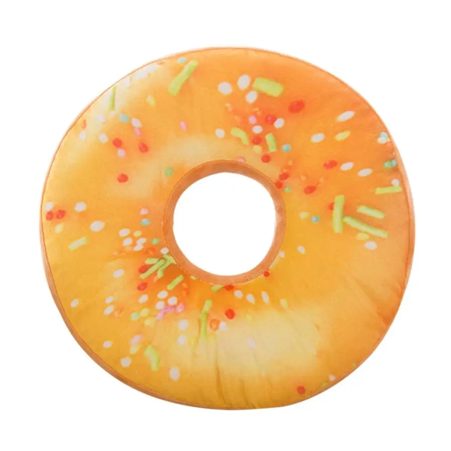 

HOMEGD Soft Plush Pillow Stuffed Seat Pad Sweet Donut Foods Cushion Cover Case Toys E 18Mar28 Drop Ship