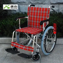 10% off реабилитации Amw04s инвалидная коляска из алюминиевого сплава светильник кресло-коляска красный