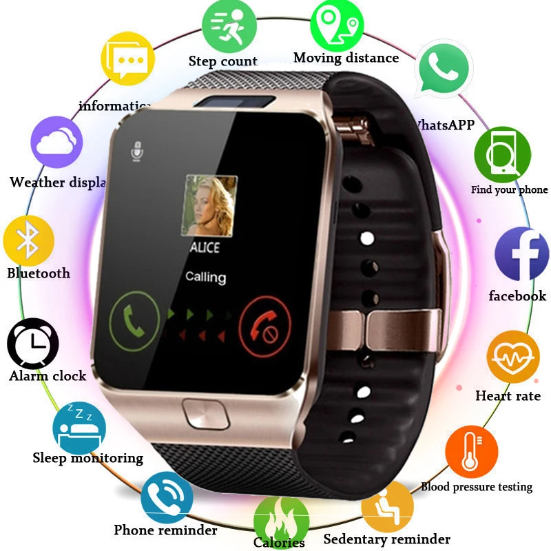 Bluetooth Смарт-часы DZ09 для Apple Watch с камерой 2G SIM TF слот карт Smartwatch телефон Android IPhone Xiaomi