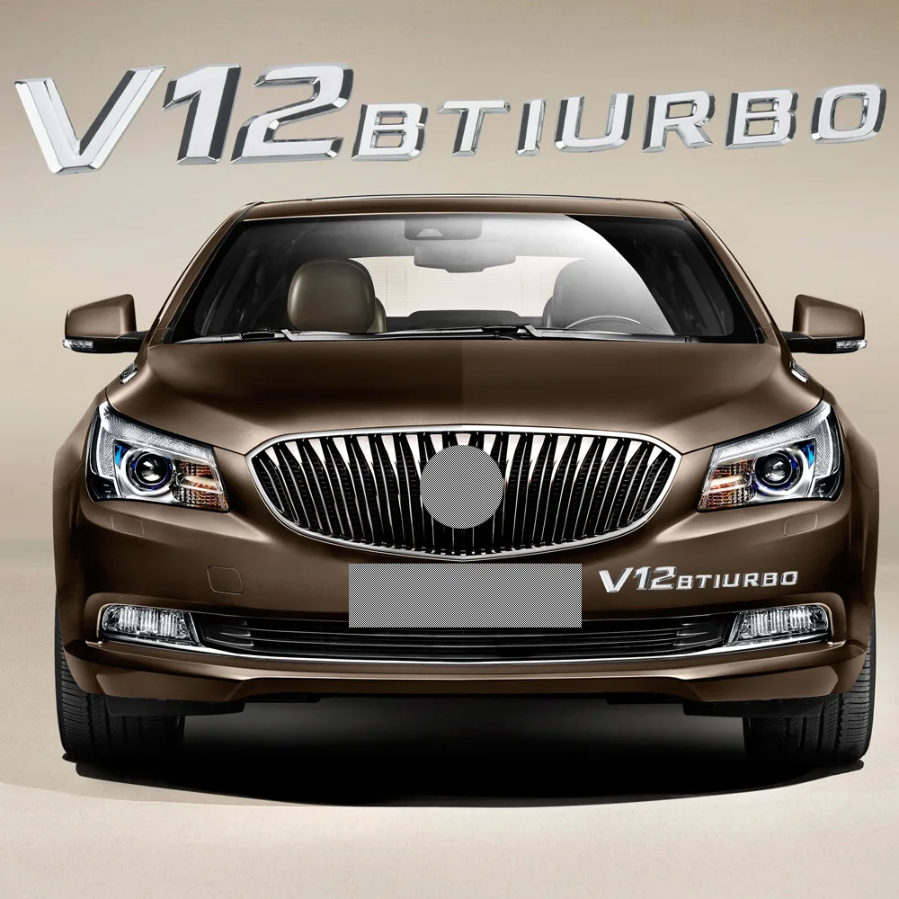 2017 Автомобильная Наклейка 3D буквы V12 BITURBO для Mercedes Benz AMG BMW X3 Audi A3 эмблема логотип