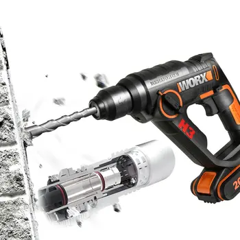 

New Arrival Portable Multifunction Electric Hammer Drill/Screwdriver 20V Lithium Ion Battery 1 Charger and Toolbox