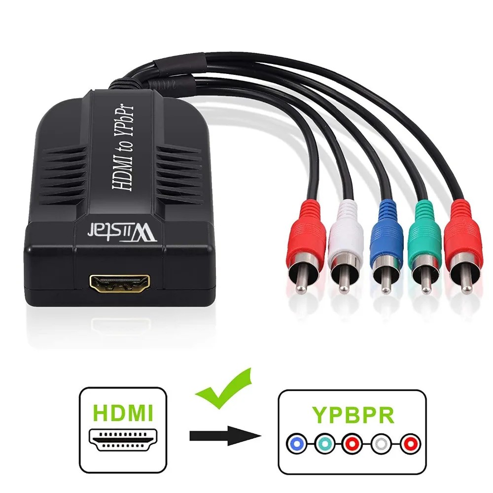 1080P Wiistar HDMI к компонентному конвертеру HDMI к мужской YPbPr видео и R/L аудио адаптер для Xbox, PS4, HDTV монитора