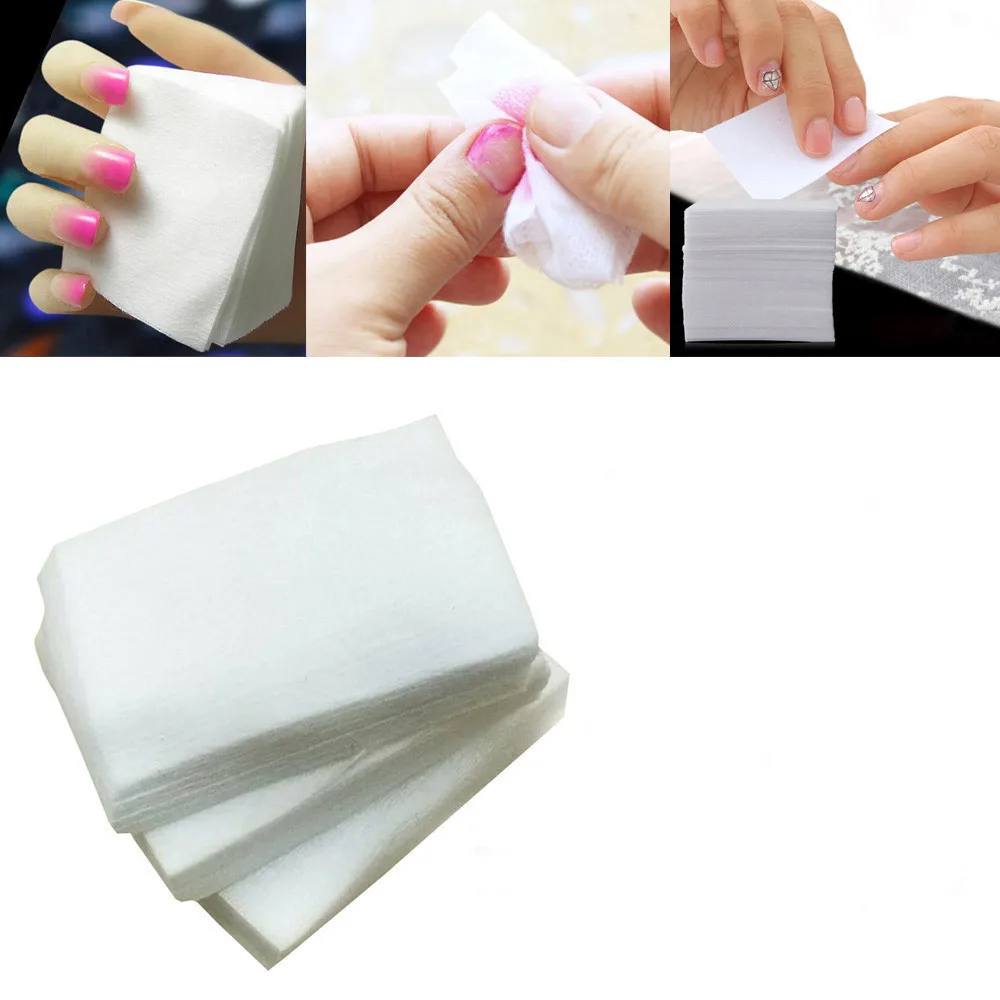 

300/600pcs nail polish remover wipes Nail Art Gel Polish Remover Cotton Pad Nail Wipe wipes 100% cotton for nail art tool