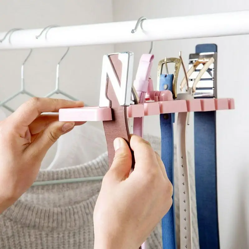 

Multifuction Wardrobe Finishing Rack Rotating Tie Belt Scarf Hanger Holder Closet Storage Rack Organization Space Saver