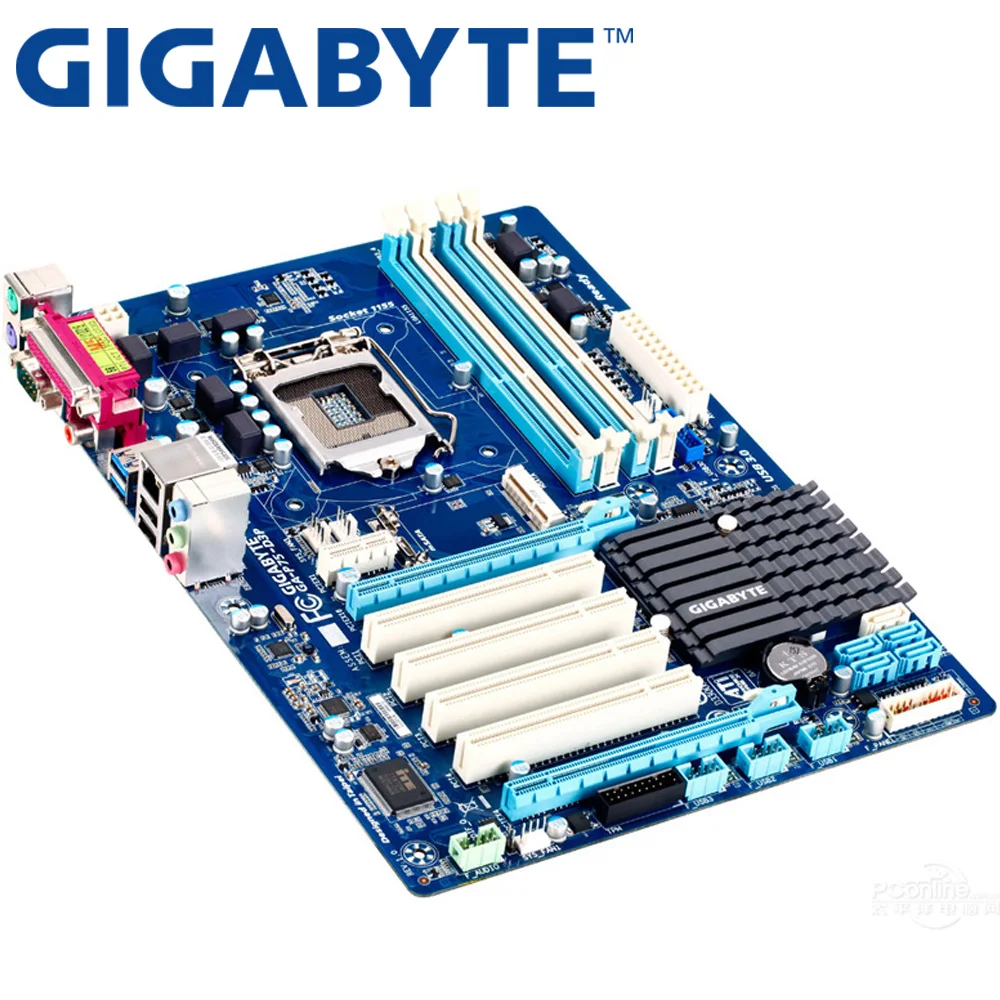 Материнская плата GIGABYTE GA-P75-D3P для настольных ПК B75 Socket LGA 1155 i3 i5 i7 DDR3 32G ATX UEFI биос оригинальная B75-D3V б/у материнская плата