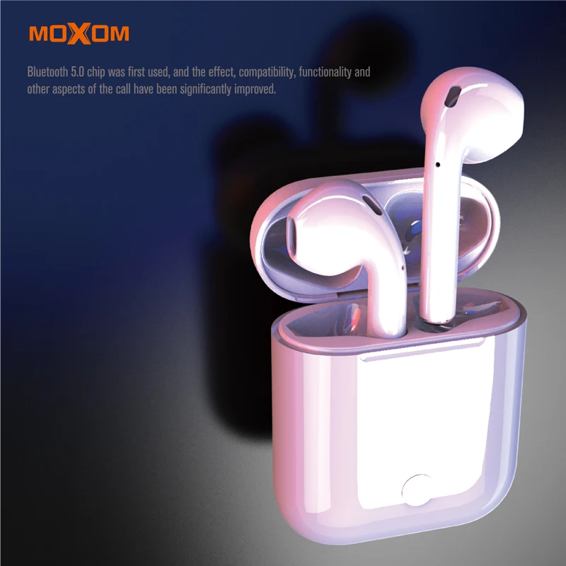 

MOXOM Earphone Wireless Bluetooth TWS Earphone True Wireless Stereo Earbud Sports Earphone Bluetooth Headset For iPhone Xiaomi