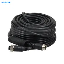 DIYSECUR Waterproof 15 Meters 49 Feet 4pin Connectors Extension Cord Video / Signal Cable For Camera Monitor Reversing System