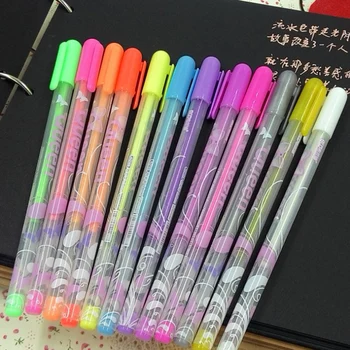 

12 color water chalk watercolor pen children's puzzle fun watercolor pen wholesale DIY album writing special pen office writing