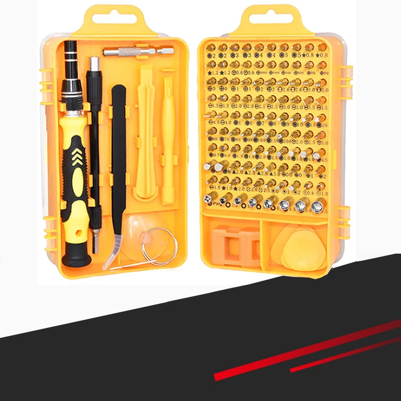 

108/1 screwdriver set multi-function PC mobile phone clock digital electronic equipment repair and disassembly tool chrome vanad