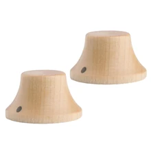  KAISH  Wood Knobs LP/Strat Style Bell Knobs Guitar Bass Top Hat Wood Knob with Indicator Dot 5 Different Wood 