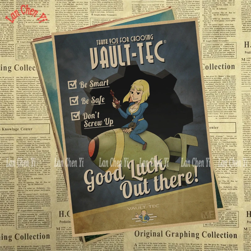 Fallout серии классический фильм крафт-бумага плакат для кафе Креативные обои интерьера