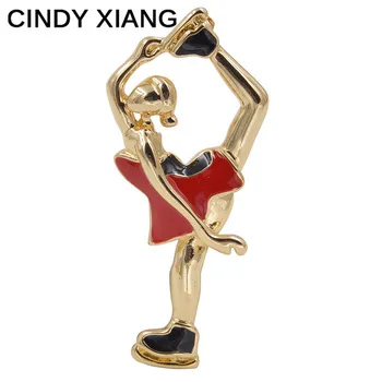 CINDY XIANG Skating Women Brooches Cute Enamel Pin Unisex Badges Backpack Broches Coat Pins Bijouterie Party Accessories New