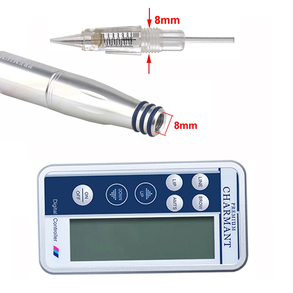 30 шт./партия одноразовые 8 мм Винтовые перманентные иглы для макияжа картриджи для тату для Charmant Liberty Microblading Microneedling