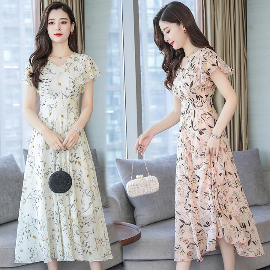 2019 Vintage Floral Chiffon Beach Long Maxi Dresses Summer 3XL Plus Size Boho Midi Sundress Women Elegant Bodycon Party Vestido 2019 Vintage Floral Chiffon Beach Long Maxi Dresses Summer 3XL Plus Size Boho Midi Sundress Women Elegant Bodycon Party Vestido