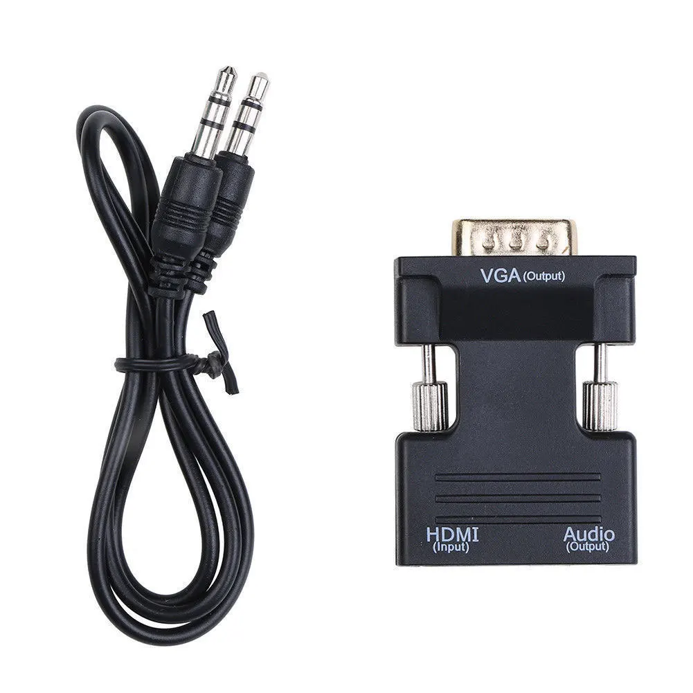 HDMI Женский к VGA Мужской конвертер с аудио адаптером поддержка 1080P выходной сигнал