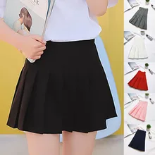 Сезон весна-лето; модная женская однотонная плиссированная юбка с высокой талией; Повседневная плотная плиссированная юбка; мини-юбка; Vestidos