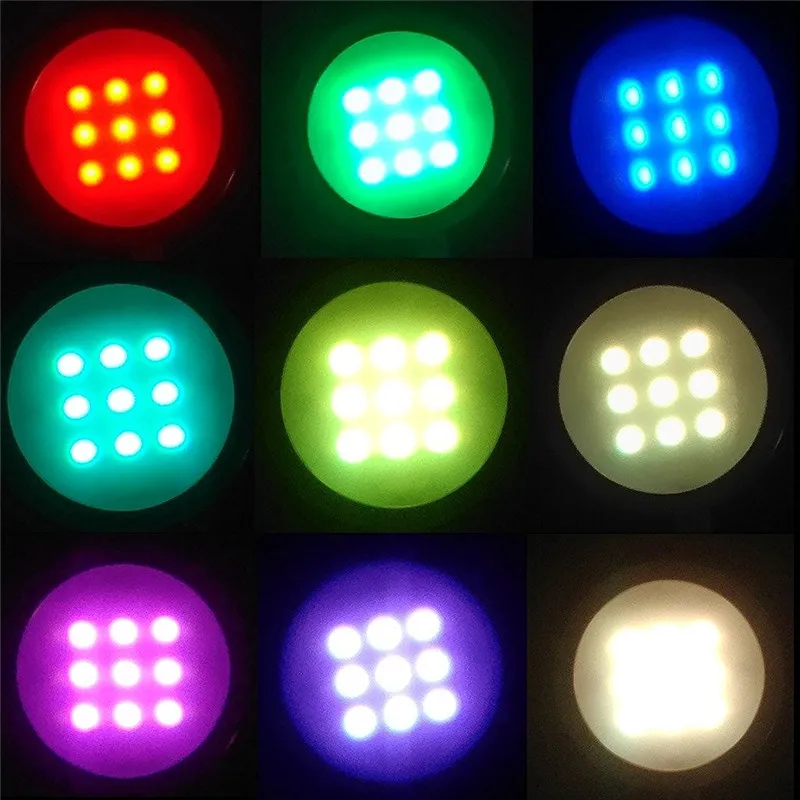 Aiboo 8 RGB меняющая цвет Светодиодная подсветка под шкаф шайба огни беспроводной затемнения для кухни счетчик Мебель Полка освещение