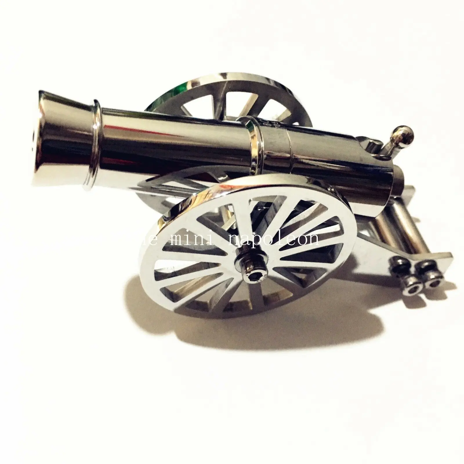 Billig Klassische Mini Krieger Napoleon Kanone edelstahl Desktop modell Naval Modell Artillerie Desktop ornamente Sammlerstücke