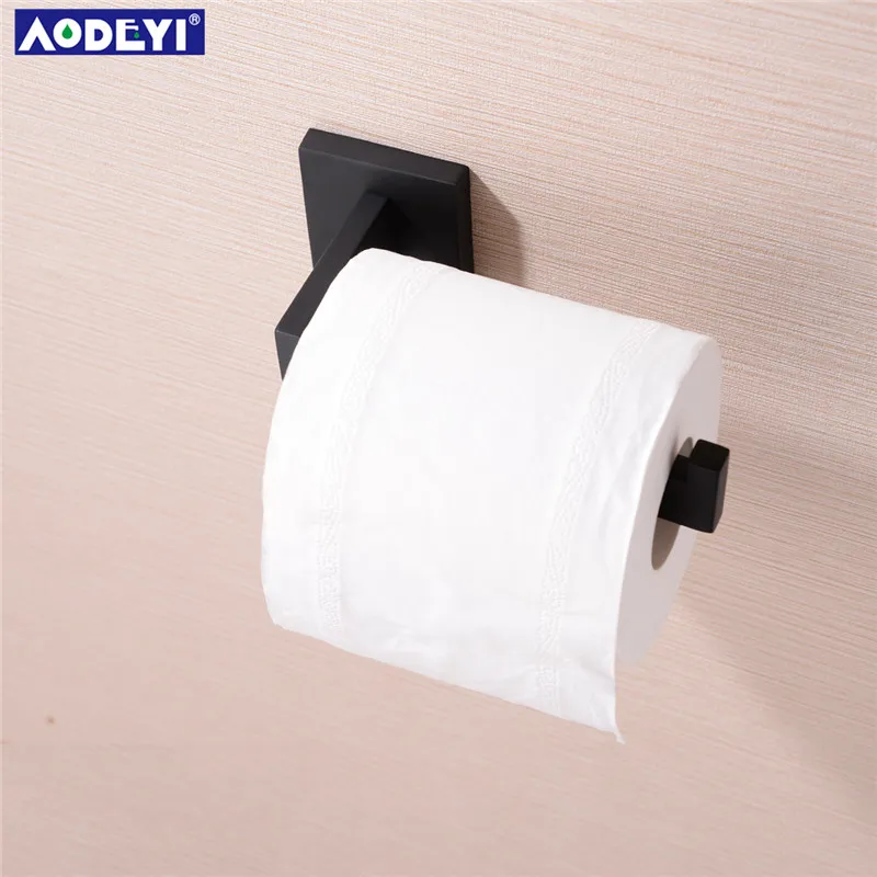 YUET Wall Mounted Toilet Paper Holder, SUS 304 Stainless Steel Tissue Dispenser For Bathroom And Kitchen Storage (Black Gold