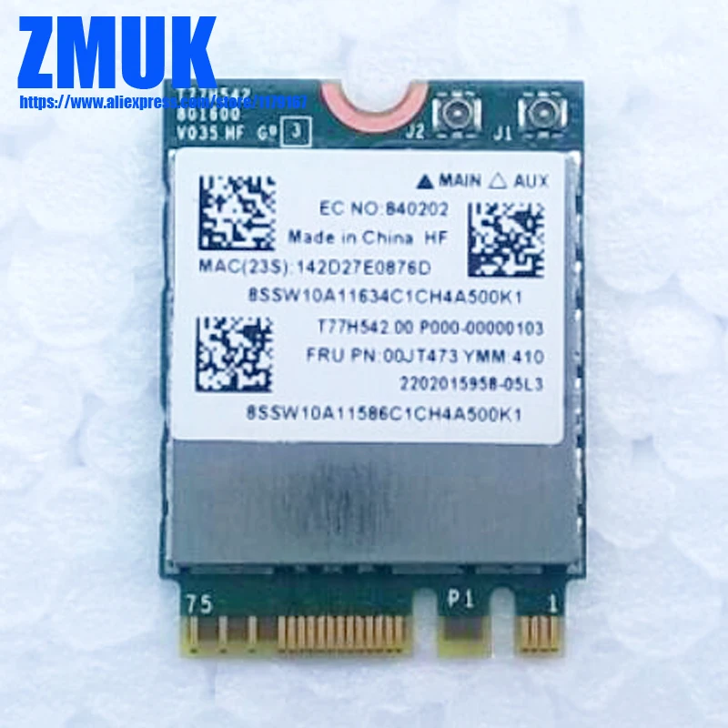 BCM43162 1x1ac + BT4.0 V2 M.2 Combo Card для Lenovo Flex 3-1480 3-1580 серии, p/n SW10A11586