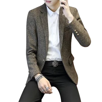 

2018 New Fashion Casual Men's coats Blazer Cotton Slim Korea Style Suit Mens Masculino Male Suits Jacket Blazers Coat M-3XL Hot