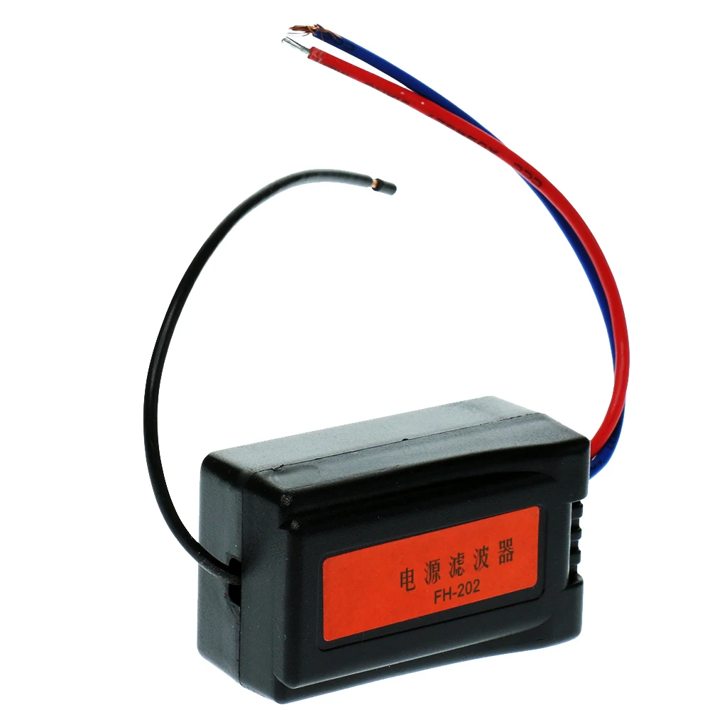 

12V Power Supply Pre-wired Black Plastic Audio Power Filter for Car Noise Audio Filter Isolator Plastic,Metal