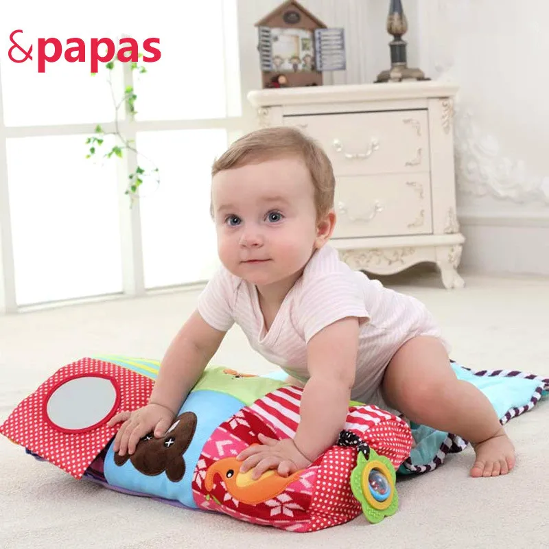 

Cute baby alphabet Plush game blanket crawl pad belt safety mirror rotating baby girl boy birthday gift