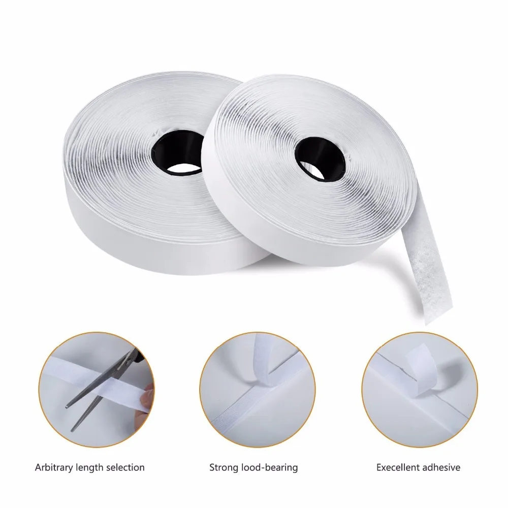 

Self-Adhesive Hook and Loop Tape 8M Strong Sticky backed Fastening Adhesive Strips Hook Loop Magic Tape