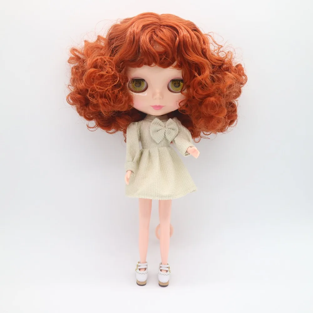 Обнаженная кукла Blyth красные волосы Заводская кукла, подходит для DIY 20170925 J