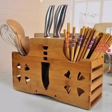 Многофункциональный бамбуковый нож стойка Разделочные Блоки вилка кухонный блок для ножей подставка из дерева Держатель ножей Креативные кухонные аксессуары