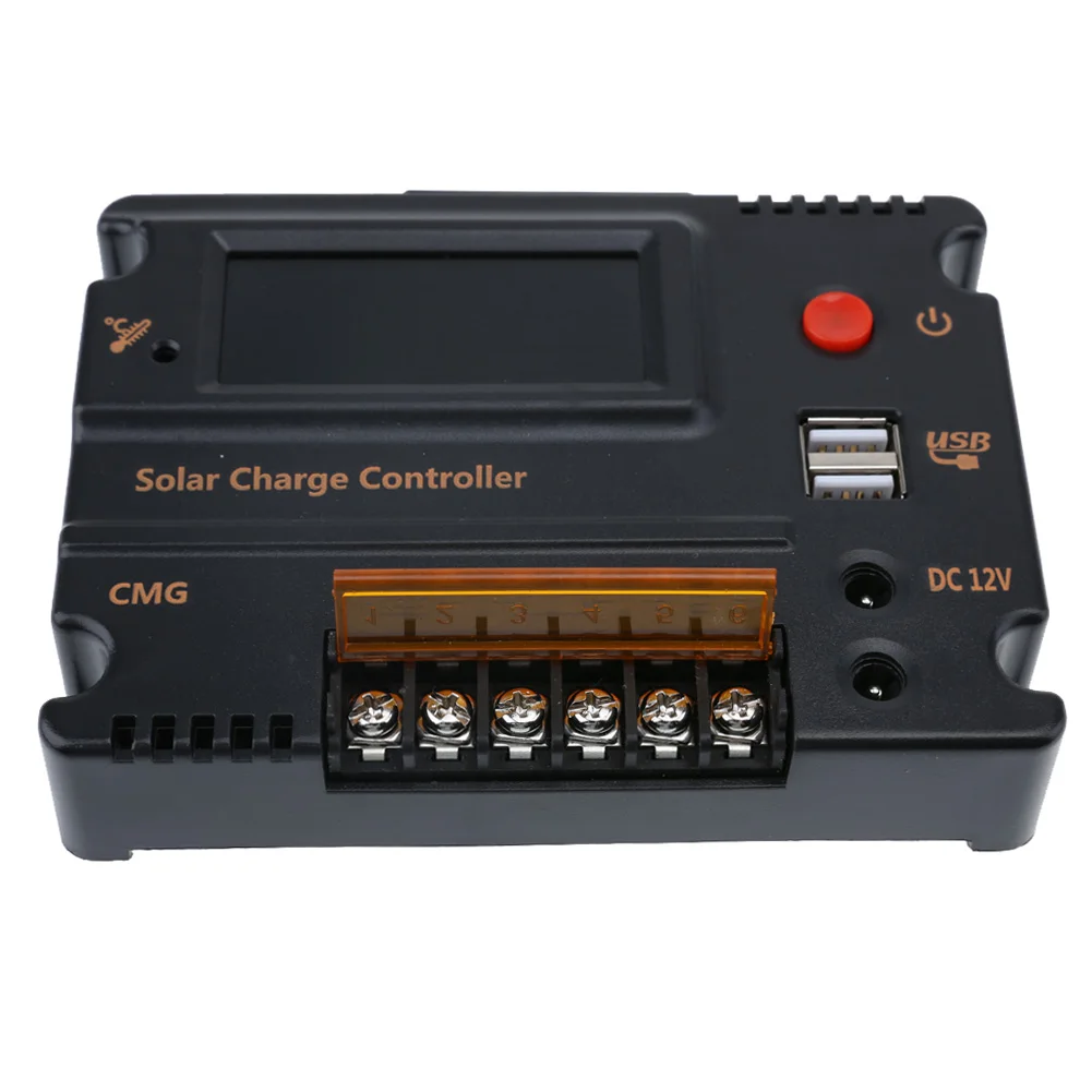 10A 12V/24V LCD Dual-way WPC Solar Controller Photovoltaic Solar Panel Switch Solar Controller Temperature Compensation 10A 12V/24V LCD Dual-way WPC Solar Controller Photovoltaic Solar Panel Switch Solar Controller Temperature Compensation
