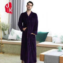 Winter Bathrobe Men Warm Long Sleeves Thick Robe Male Solid Coral Fleece Kimono Bath Robe Man Flannel Japanese Sleep M L XL XXL Winter Bathrobe Men Warm Long Sleeves Thick Robe Male Solid Coral Fleece Kimono Bath Robe Man Flannel Japanese Sleep M L XL XXL