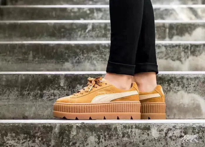 2018 PUMA FENTY Suede Cleated Creeper Women's First Generation Rihanna Classic Suede Tone Simple Shoes 36-40