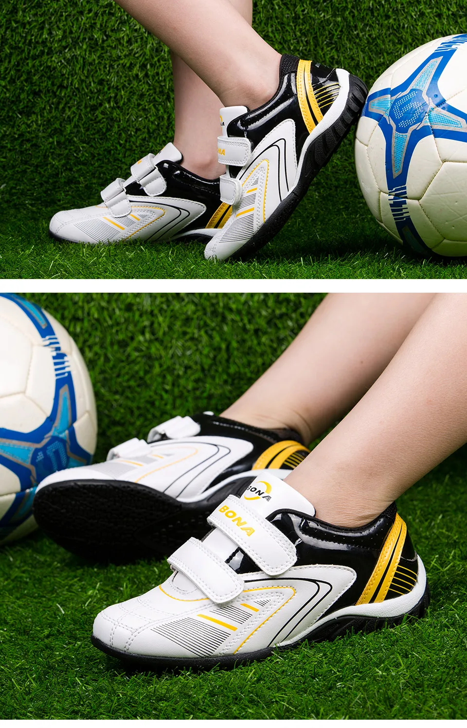 BONA/Новое поступление классический стиль детская повседневная обувь Hook & Loop Обувь для мальчиков открытый кроссовки детские, спортивные
