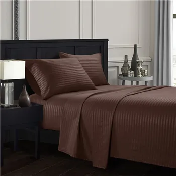 

12 Patterns Pure Color Stripe Sanding Sheet Set Bed Sheet Fitted Sheet Flat Sheet And Pillowcases King Queen Full Twin