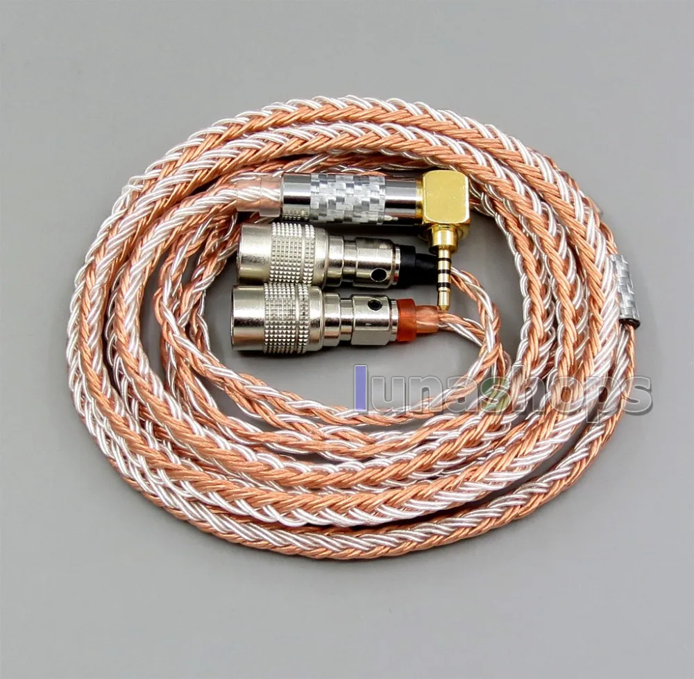 

LN006258 16 cores Silver Plated OCC Headphone (8*100cores)Earphone Cable For Mr Speakers Ether Alpha Dog Prime