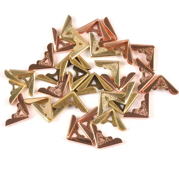 

50Pcs mixed Book Corner diy Metal Albums Menus Folders photo Corners Protectors For Decor craft 17x17x2.5mm CP2201