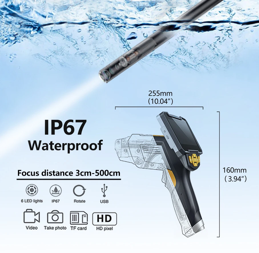Antscope 4.3 inch 8mm Industrial Endoscope 1080P Inspection Camera for Auto Repair Tool IP67 Waterproof Snake Tube Borescopes 30 Antscope 4.3 inch 8mm Industrial Endoscope 1080P Inspection Camera for Auto Repair Tool IP67 Waterproof Snake Tube Borescopes 30