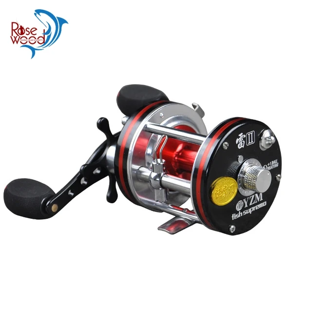 

ROSEWOOD All Metal Drum Fishing Baitcasting Reel Left / Right Hand 5.2:1 7BB Metal Round Jigging Reel Fishing Reel Boat Wheel