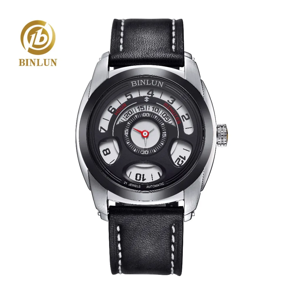 

BINLUN Racing Car Men's Automatic Watch Top Brand Original Mechanical Watch Racing Dial Design Luxury Leather Men's Wrist Watch