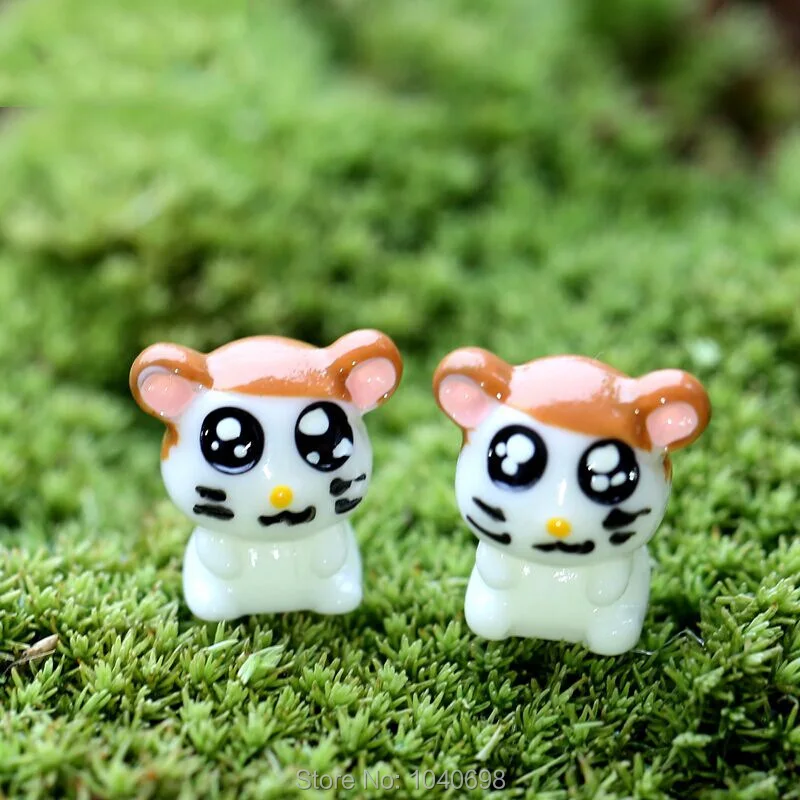 

100pcs/lot resin solid happy cat 16mm Ornaments Micro landscape Ornaments Creative Home Gardening Decoration