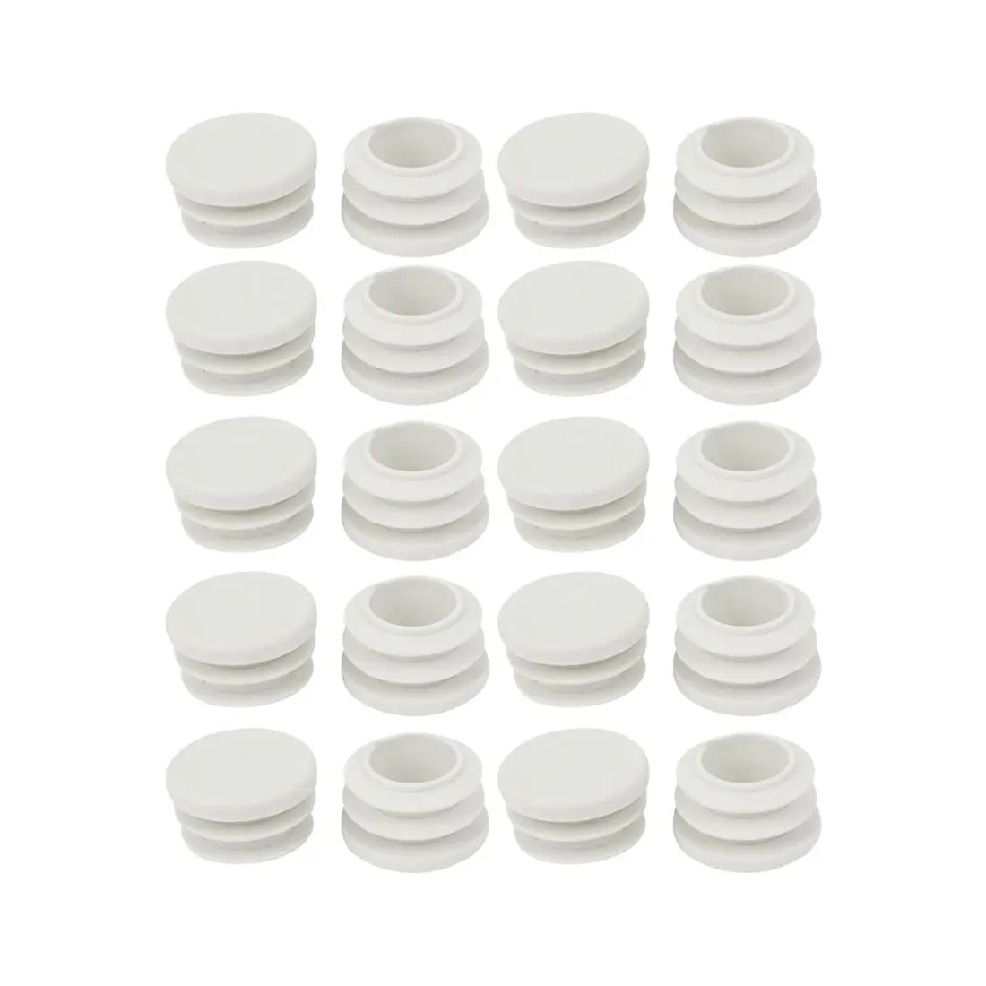 Пластиковые белые вставки для заглушки диаметром 18 мм, колпачки для трубок, 24 штуки