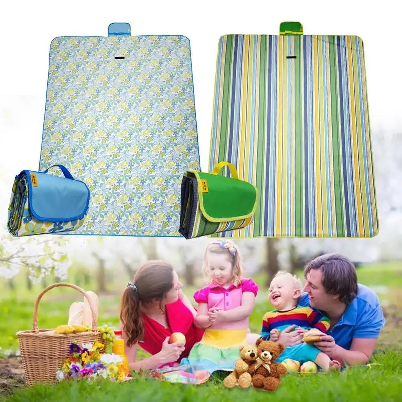 في الهواء الطلق الشاطئ نزهة للطي التخييم حصيرة للماء النوم التخييم سادة حصيرة مويستوريبروف زهرة منقوشة بطانية 150x150 cm