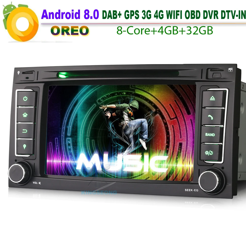 

8-Kern Android 8.0 Autoradio DAB+ Sat Navi WiFi 3G RDS OBD BT USB DTV-IN Car GPS Navigation Player For VW Touareg T5 Multivan