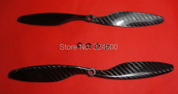 

1045 propellers 100% carbon fiber props cw/ccw 2 pair With High gloss 3K twill finish Very strong + Light Weight only 12g 10X4.5