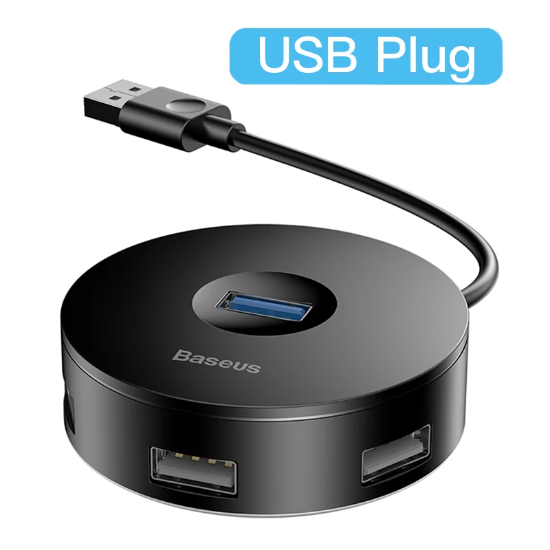 Baseus usb-хаб USB C для нескольких портов USB3.0 USB 3,0 type C концентратор разветвитель для Macbook Pro Air PC компьютер USB-C type-C HAB адаптер - Цвет: USB 3.0 Black