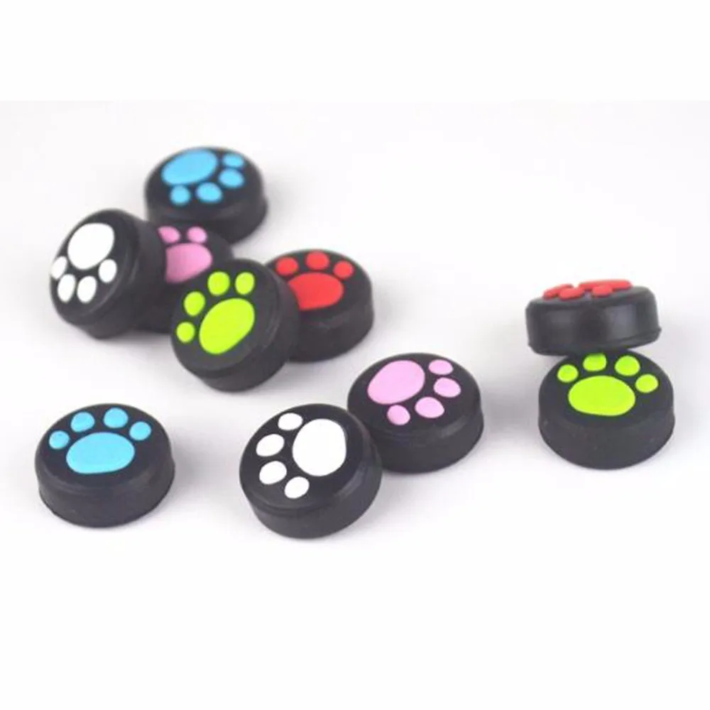 100pcs Heighten Cat Paw Claw Silicone Analog Thumb Stick Grips Cap For Nintendo Switch NS Controller cap | Электроника